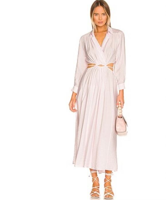 Young Fabulous & Broke Dresses & Skirts - Young Fabulous & Broke Lavender Cutout Midi Dress Boho Resort Size Large